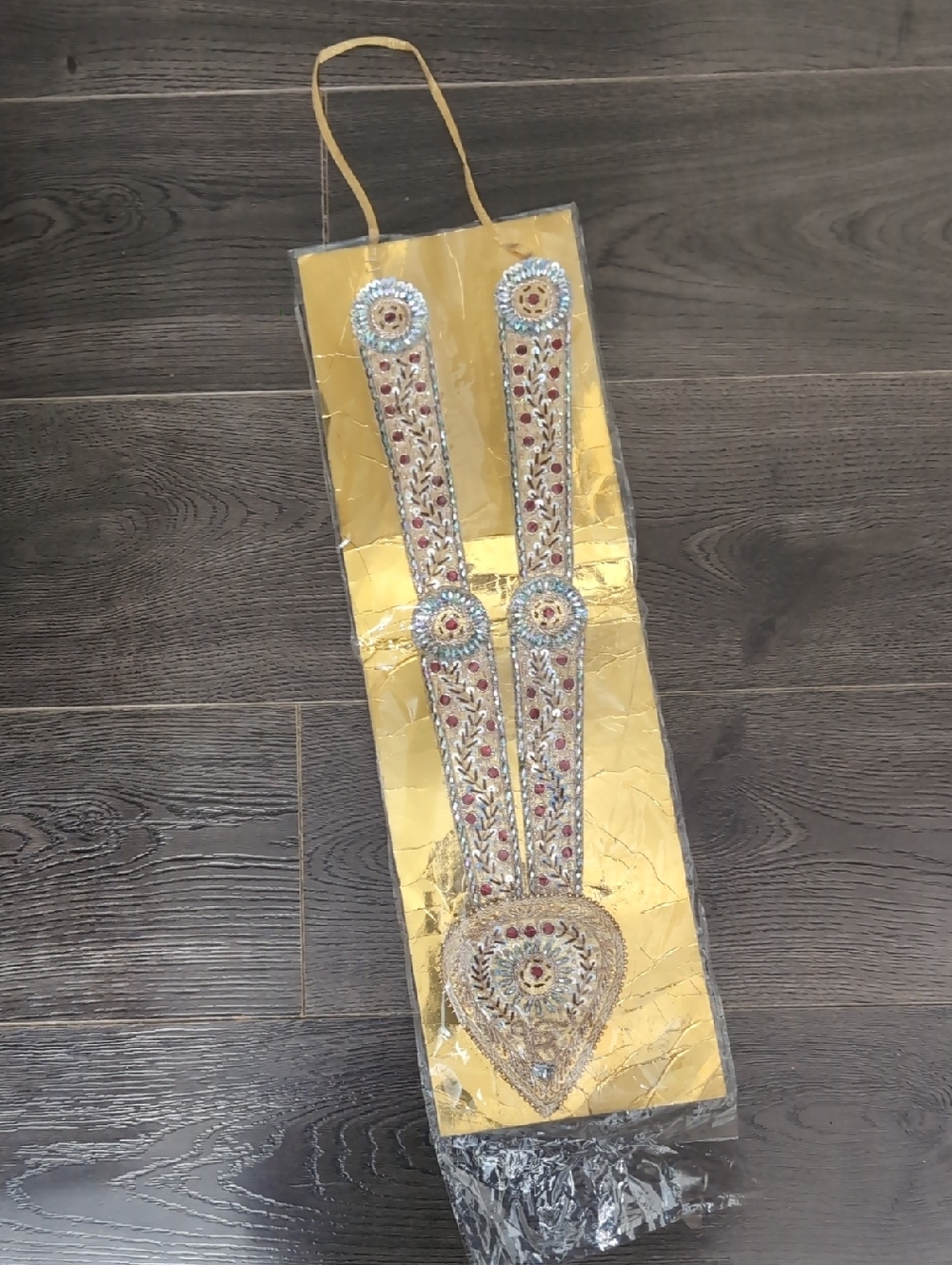 Embellished Gold and Silver Bridal Sari Border Accent